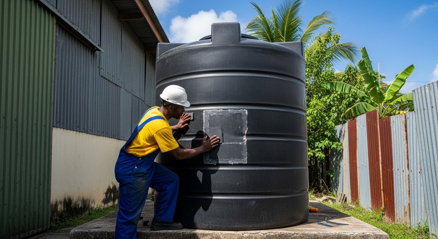 Industrial plastic tank repair